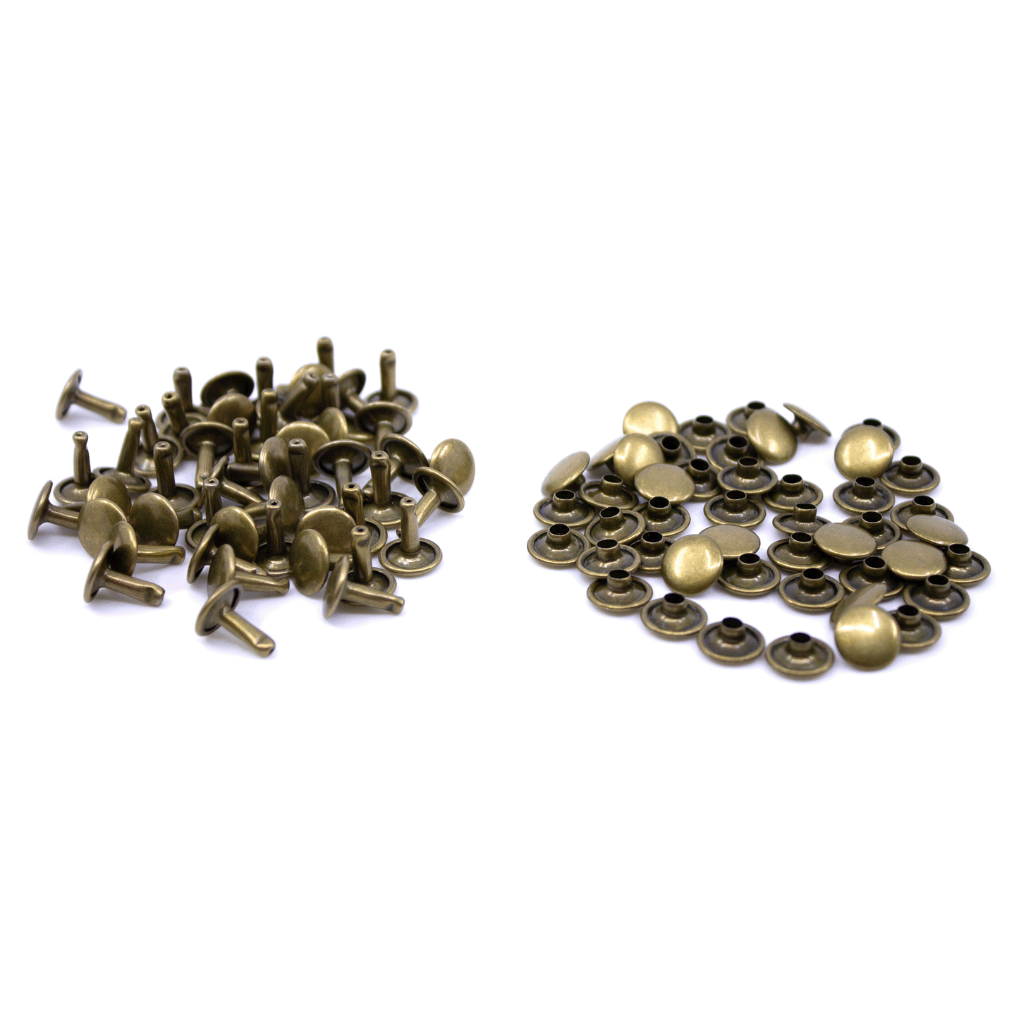 Doppelhohlniete 10x10mm Antik Messing