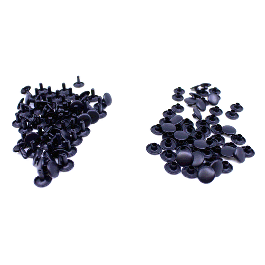 Doppelhohlniete schwarz 10x8mm