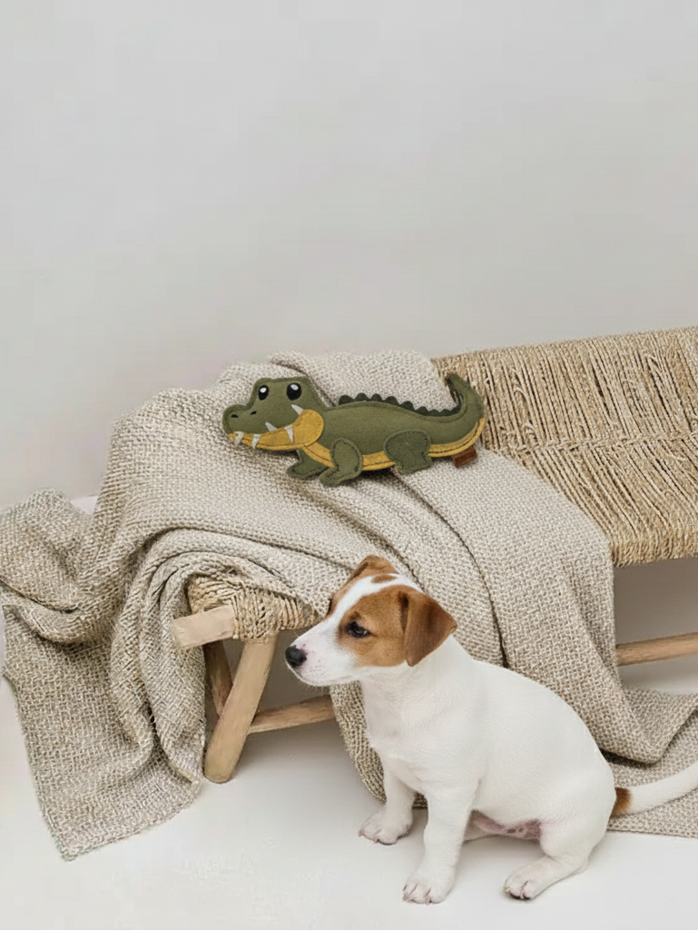 BUDDY. Hundespielzeug aus Leder "Krokodil"