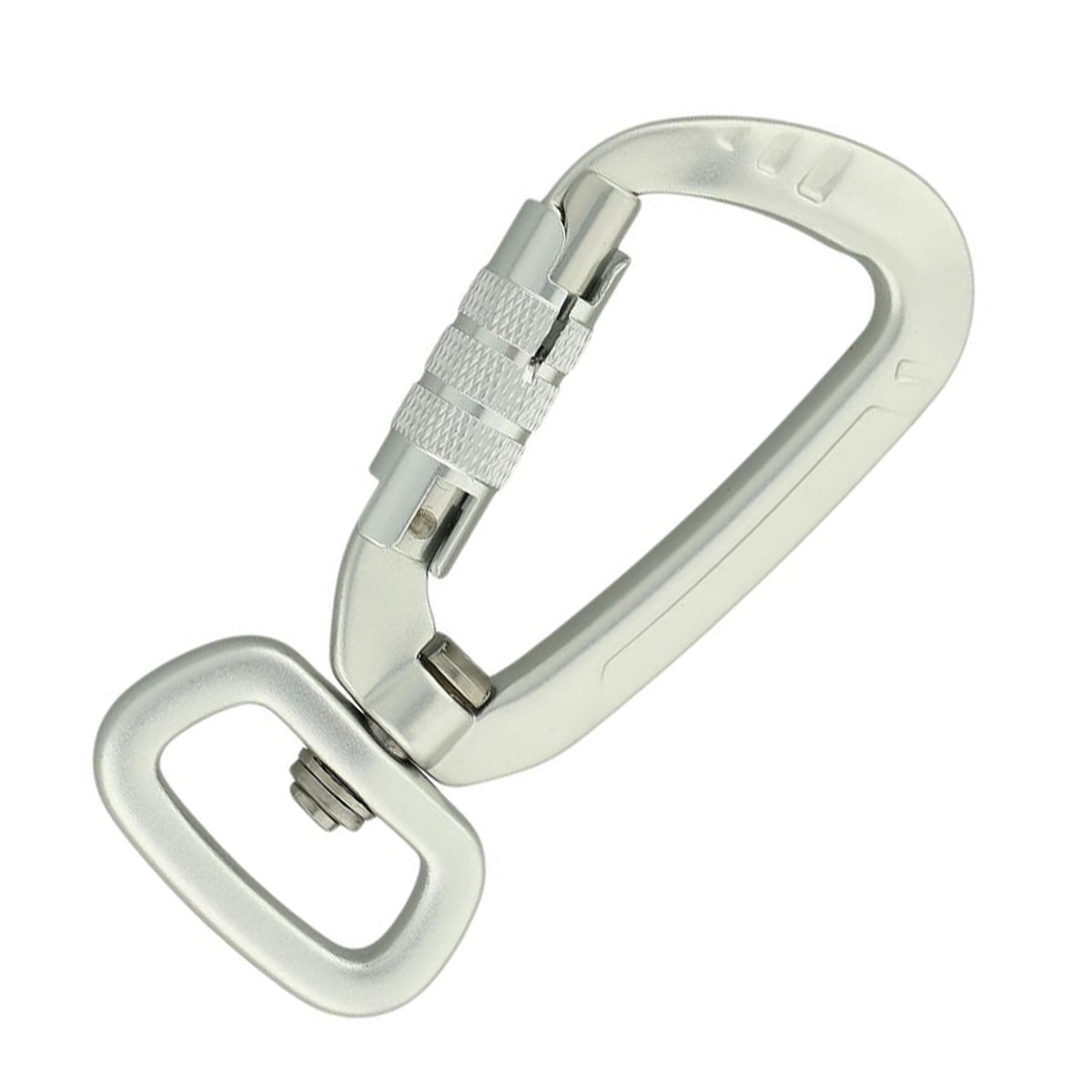 • Aluminium Sicherheitskarabiner 86mm mit Drehverschluss und 400kg Bruchlast
