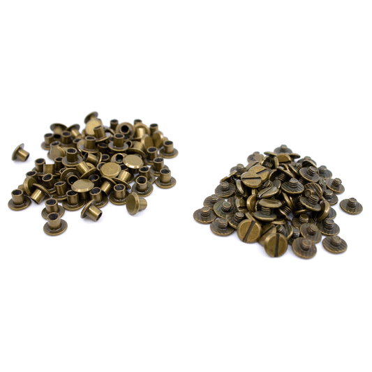 Buchschraube Antik Messing 10x5mm