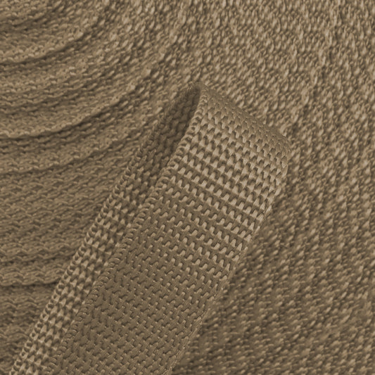 Gurtband 20mm Meterware - Dunkelbeige