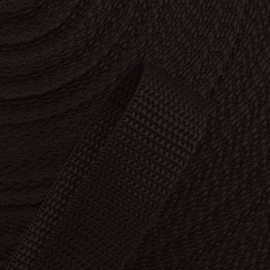 Gurtband 20mm Meterware - Dunkelbraun