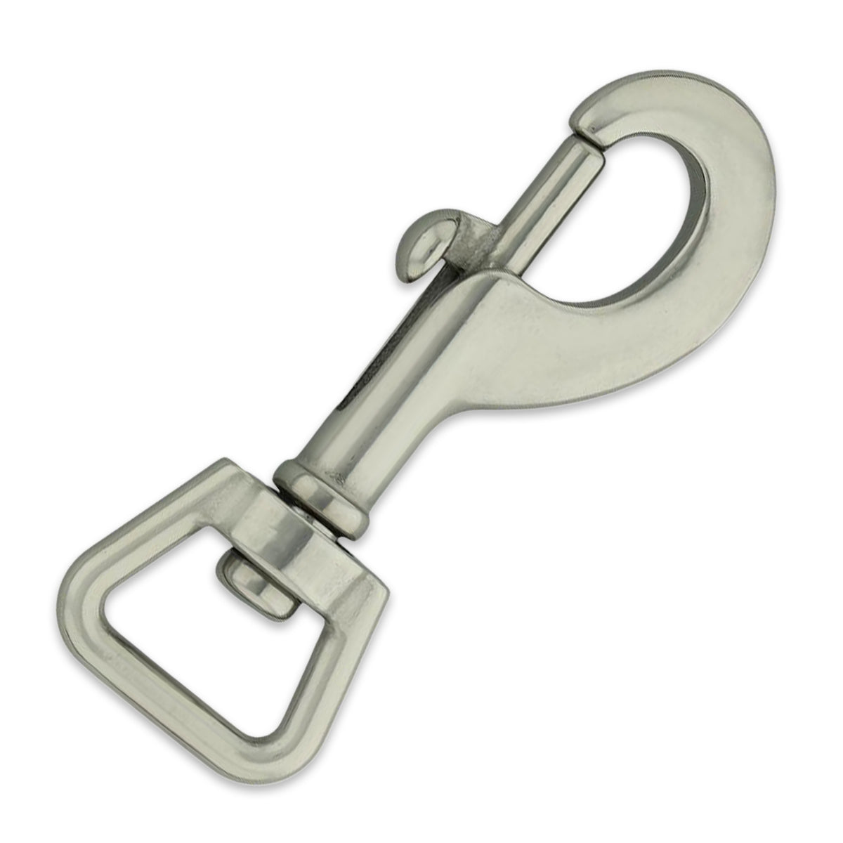 Massiver Edelstahl Bolzenkarabiner 82mm mit quadratischem 20mm Wirbel für Hundeleinen