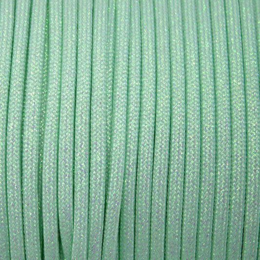 30m Rolle 550 TYP III Paracord in der Farbe: GLITTER SPARKLY MINT