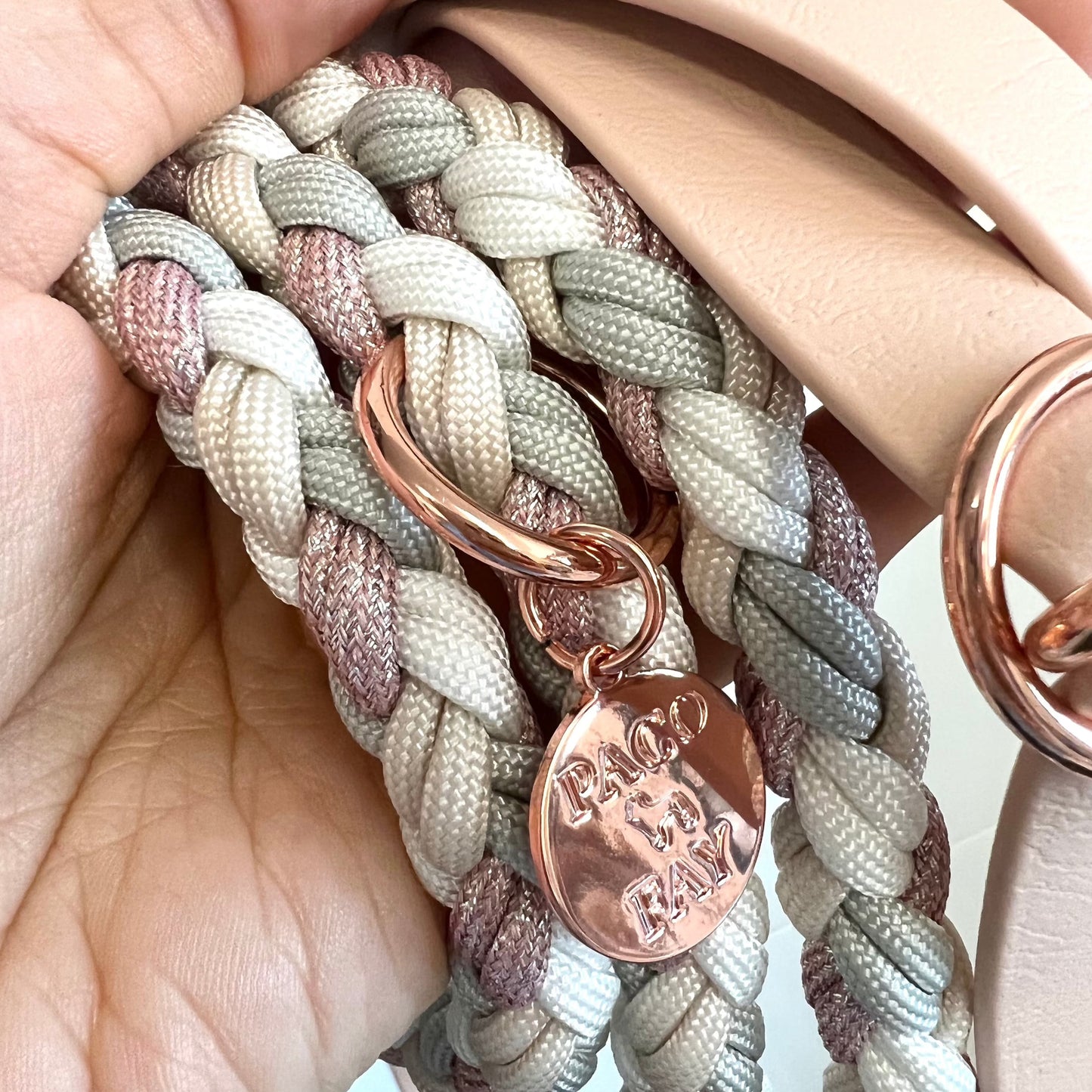 Individuelle CROSSBODY Leine (8-fach rundgeflochten)