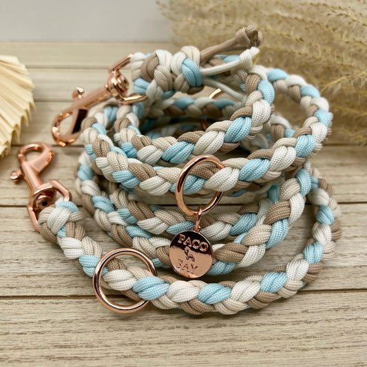 Individuelle Leine nach deinen Wünschen Muster: 8-FACH RUNDGEFLOCHTEN (ca. 2m lang)