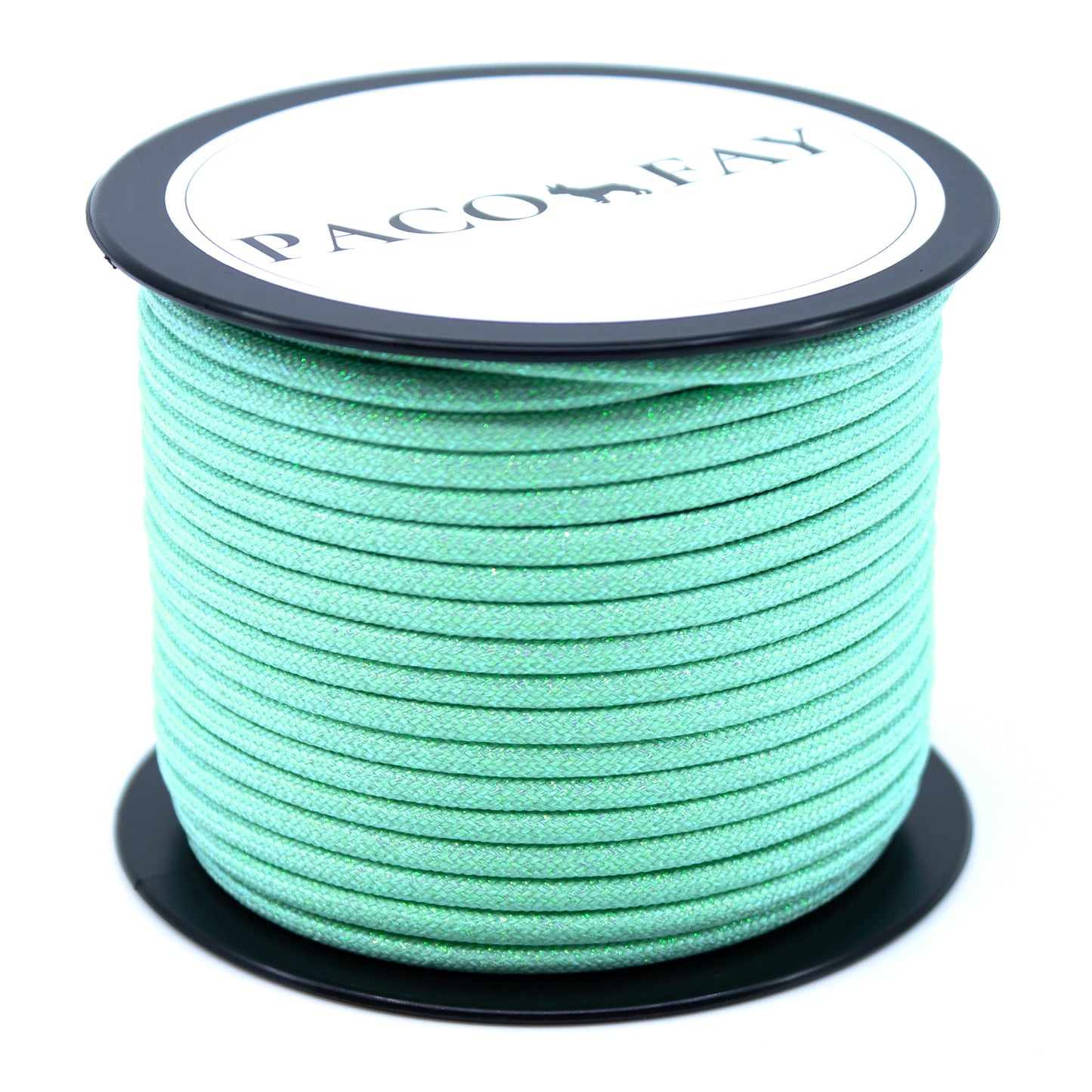 PACO & FAY Paracord Glitzer 30m Rolle GLITTER SPARKLY MINT