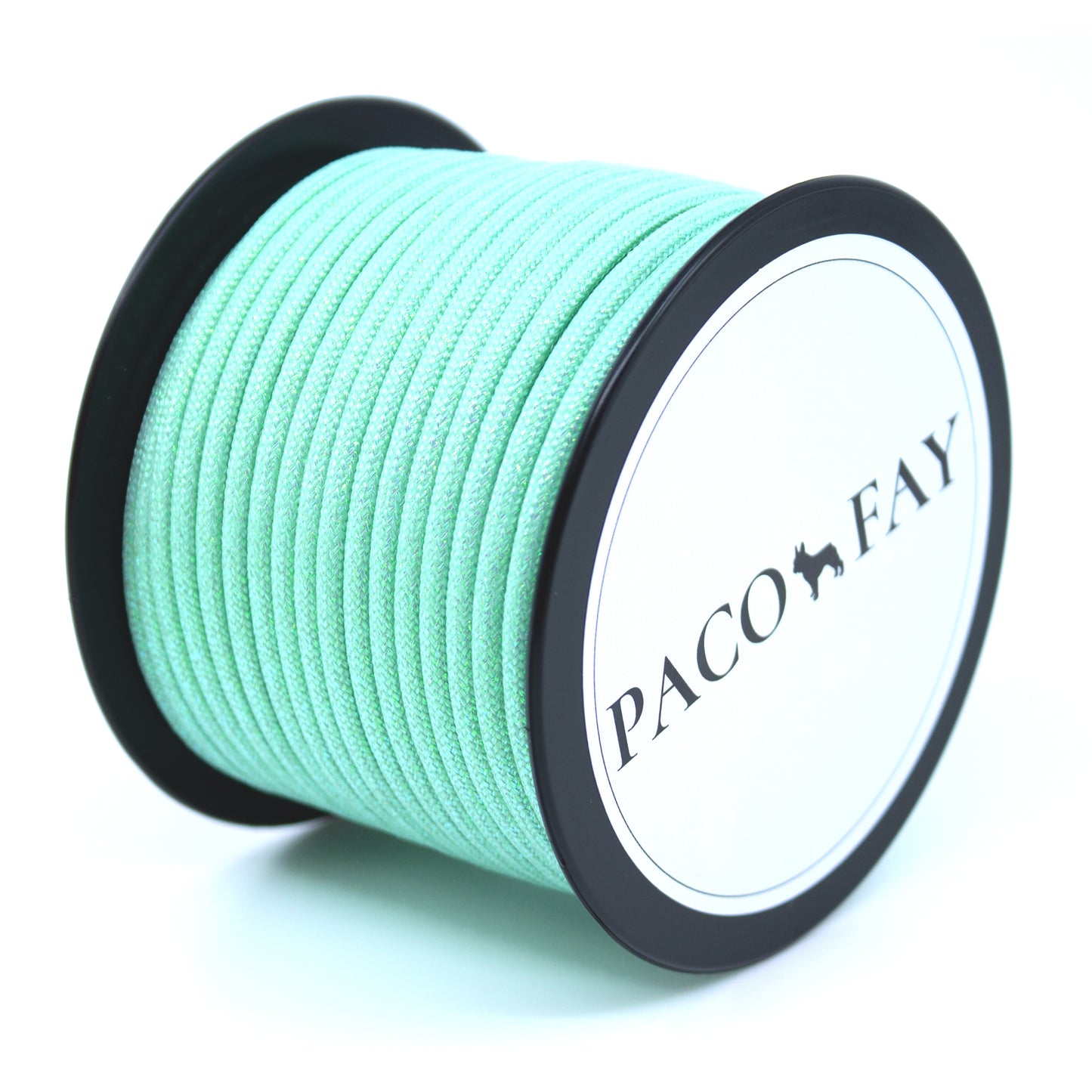 PACO & FAY Paracord Glitzer 30m Rolle GLITTER SPARKLY MINT