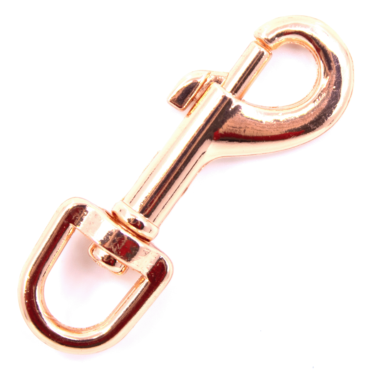 PACO & FAY Bolzenkarabiner rosegold 55x10mm mit rundem drehbarem Wirbel