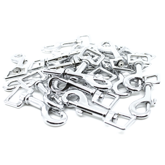 SILBER (verchromt) - Bolzenkarabiner 76 x 20mm