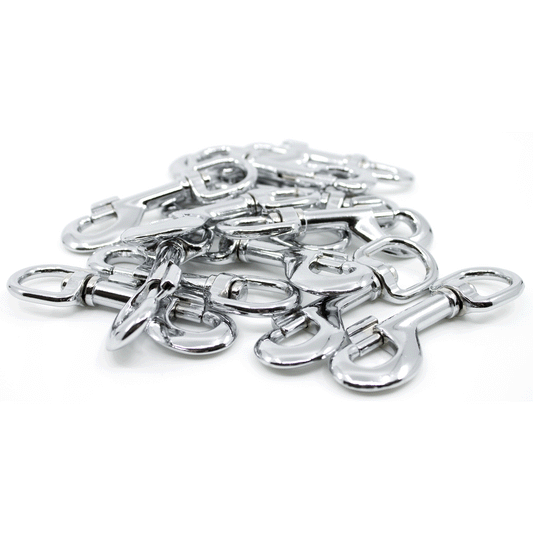 SILBER (verchromt) - Bolzenkarabiner 92 x 20mm