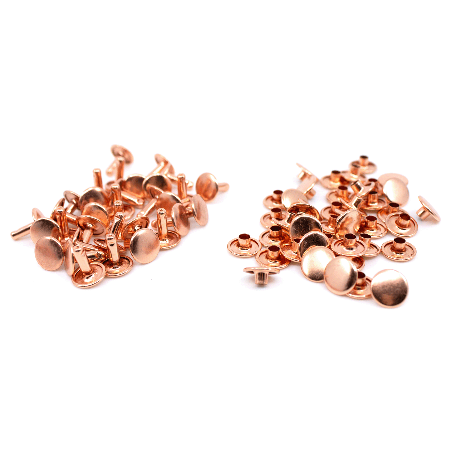 Doppelhohlniete geschlossen - Rosé Gold 10 x 10mm