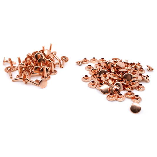 Doppelhohlniete geschlossen - Rosé Gold 10 x 13mm