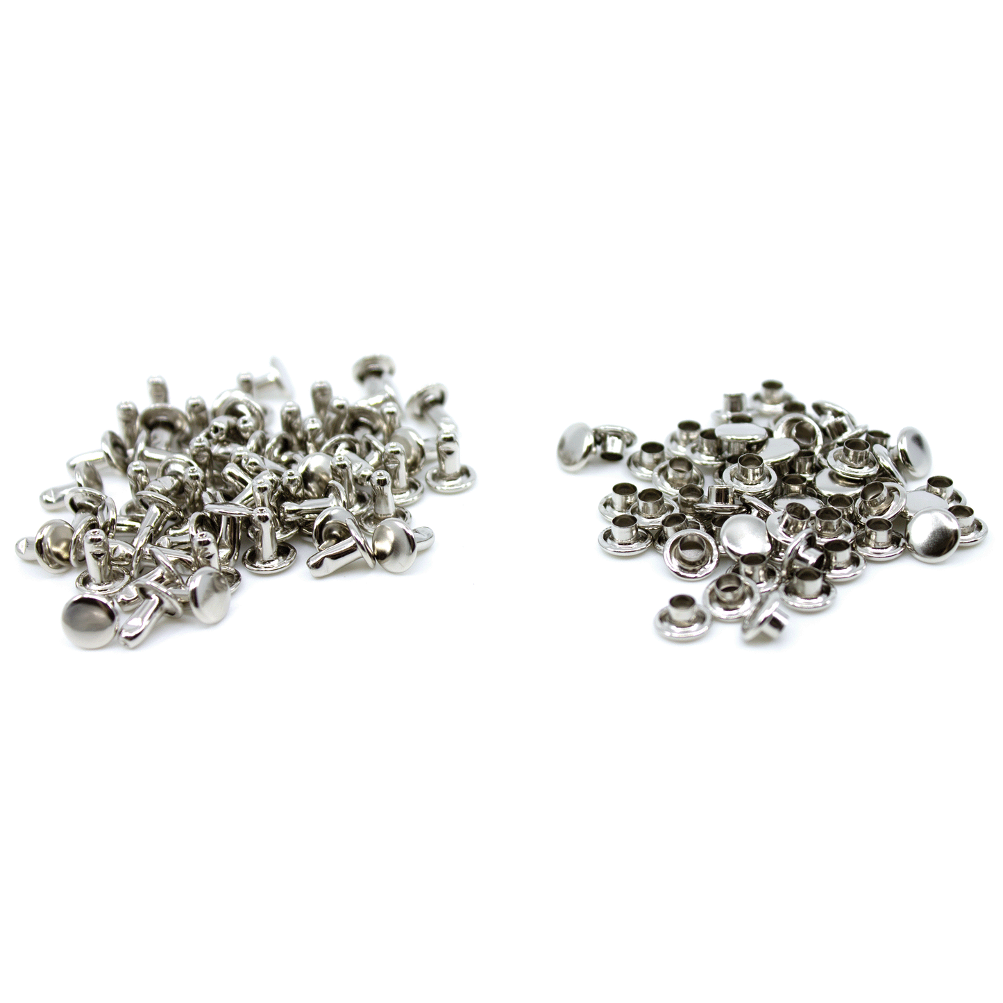 Doppelhohlniete geschlossen - vernickelt 7 x 7mm