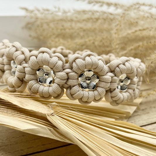 PACO & FAY Halsband Flower HU 31cm in creme