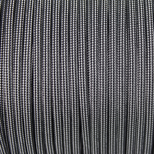 Parachute Cord, Paracord, BLACK & SILVER GREY STRIPE, pacoandfay, paco fay, paco and fay, typ3