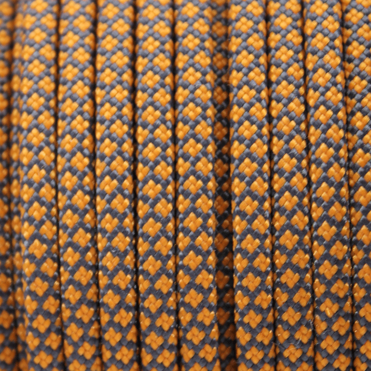 Meterware 550 TYP III Parachute Cord in der Farbe: NAVY BLUE & MUSTARD DIAMONDS