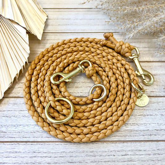 Individuelle Leine nach deinen Wünschen Muster: 4-FACH RUNDGEFLOCHTEN