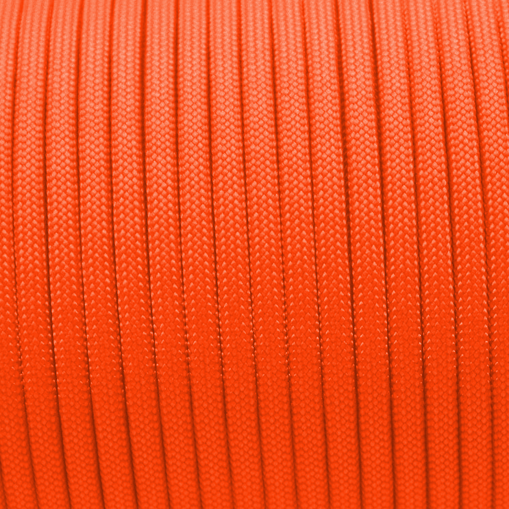 Meterware 550 TYP III Parachute Cord in der Farbe: NEON ORANGE