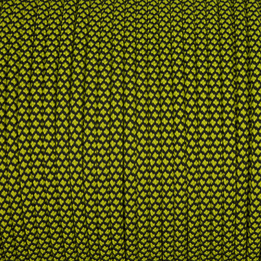 Meterware 550 TYP III Parachute Cord in der Farbe: NEON YELLOW DIAMONDS
