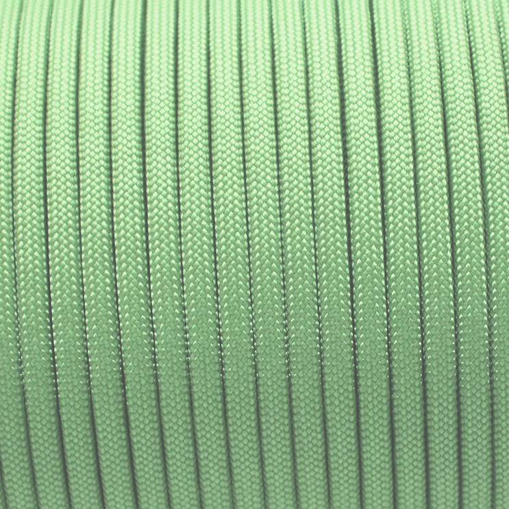 Meterware 550 TYP III Parachute Cord in der Farbe: SHINY ICY GRÜN