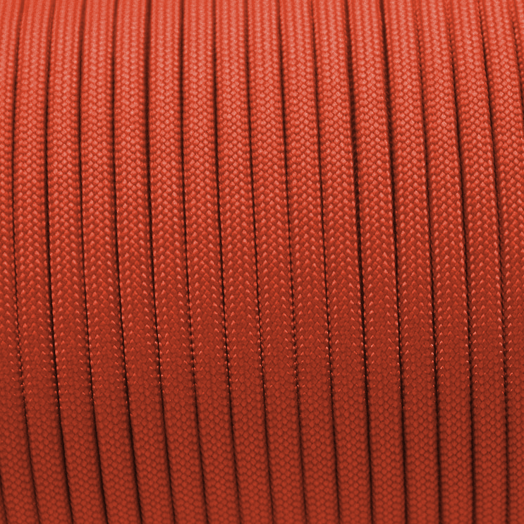 Meterware 550 TYP III Parachute Cord in der Farbe: SOLAR ORANGE