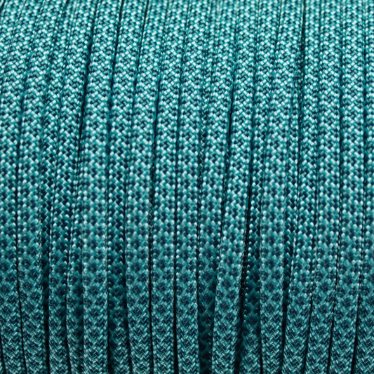 Meterware 550 TYP III Parachute Cord in der Farbe: TURQUOISE & TEAL DIAMONDS