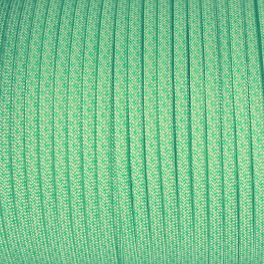Meterware 550 TYP III Parachute Cord in der Farbe: WHITE & MINT DIAMONDS