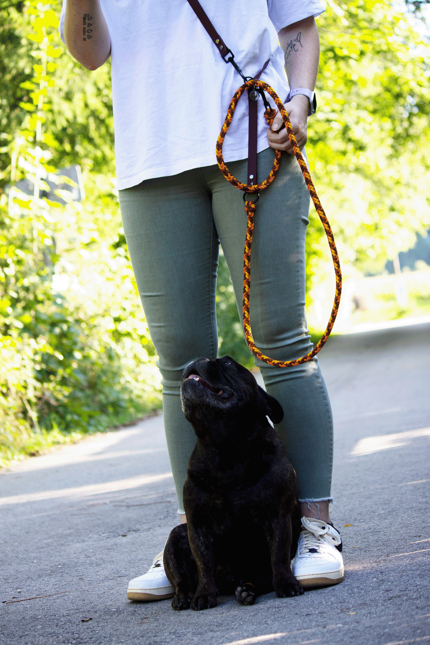 Individuelle Leine nach deinen Wünschen Muster: CROSSBODY Führleine (Herringbone)