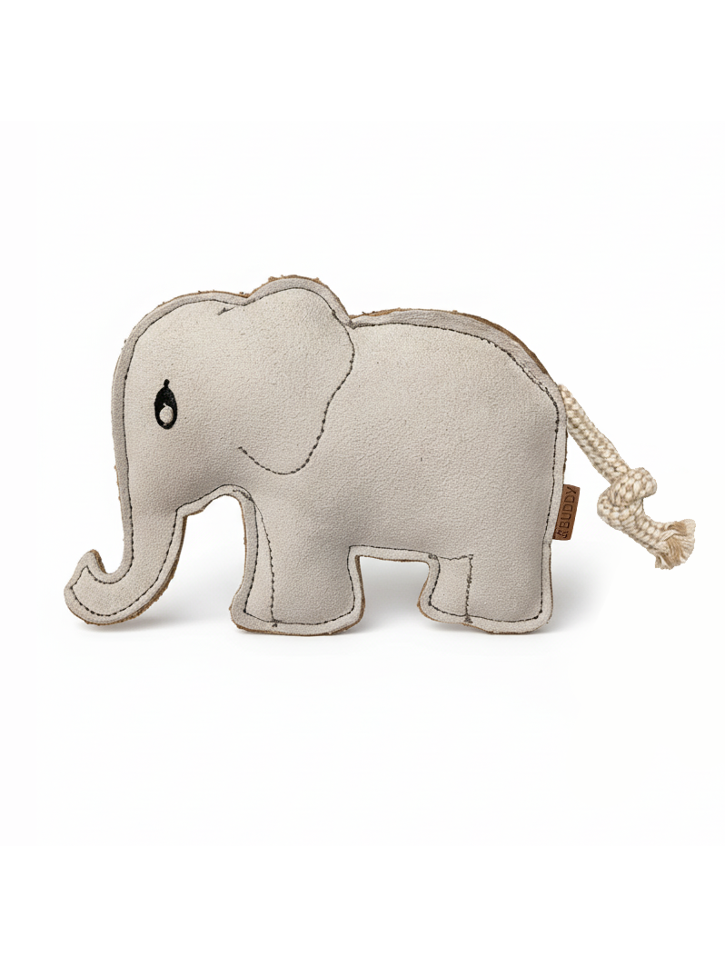 BUDDY. Leather dog toy "Elephant"