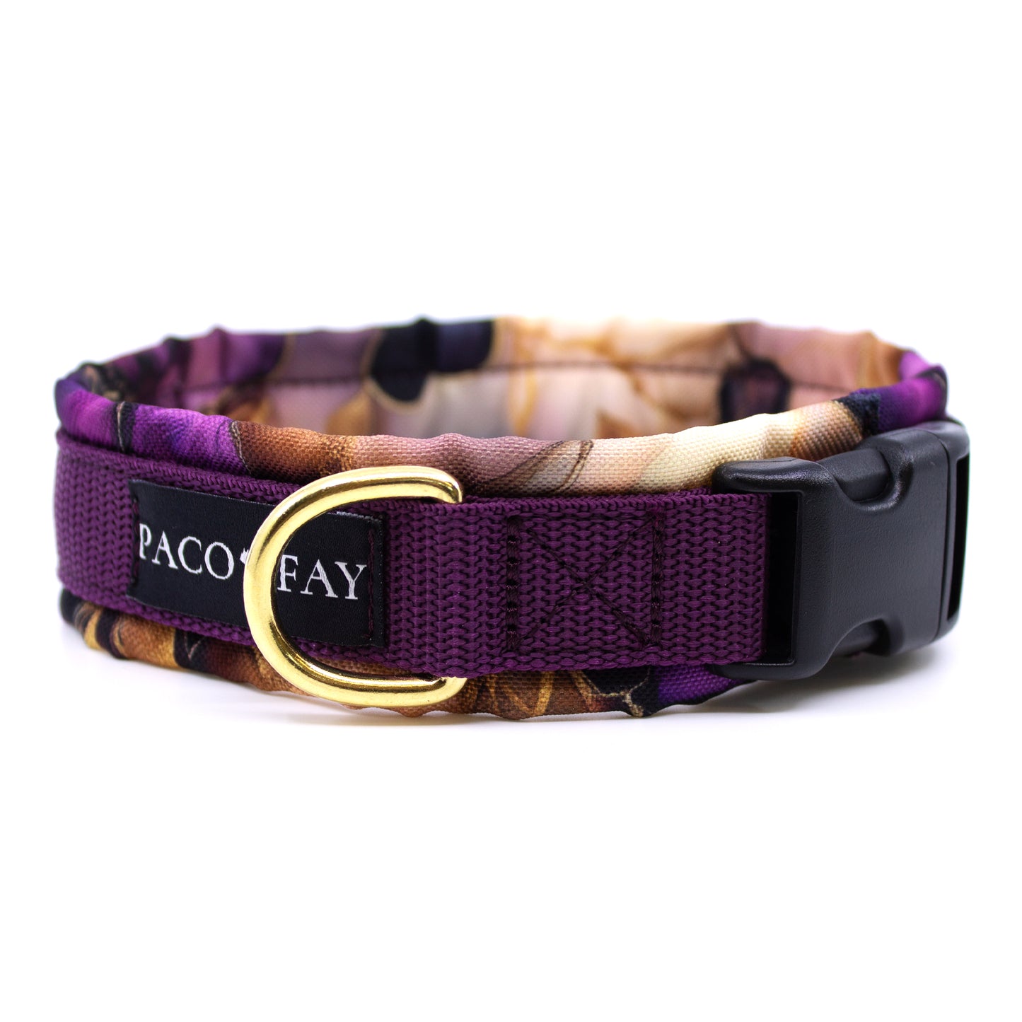 Halsband Soft Flowers & Pflaume - Größe L slim (HU 44-50cm)