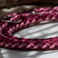 Paracord Leine in rosa und weinrot für Hunde