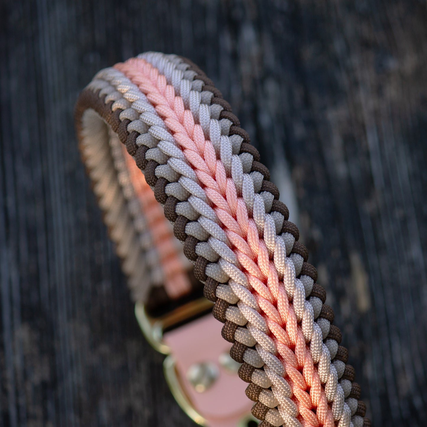 Paracord-Look in Blood Orange und Mocca