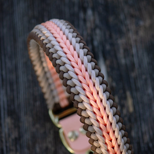 Paracord-Look in Blood Orange und Mocca