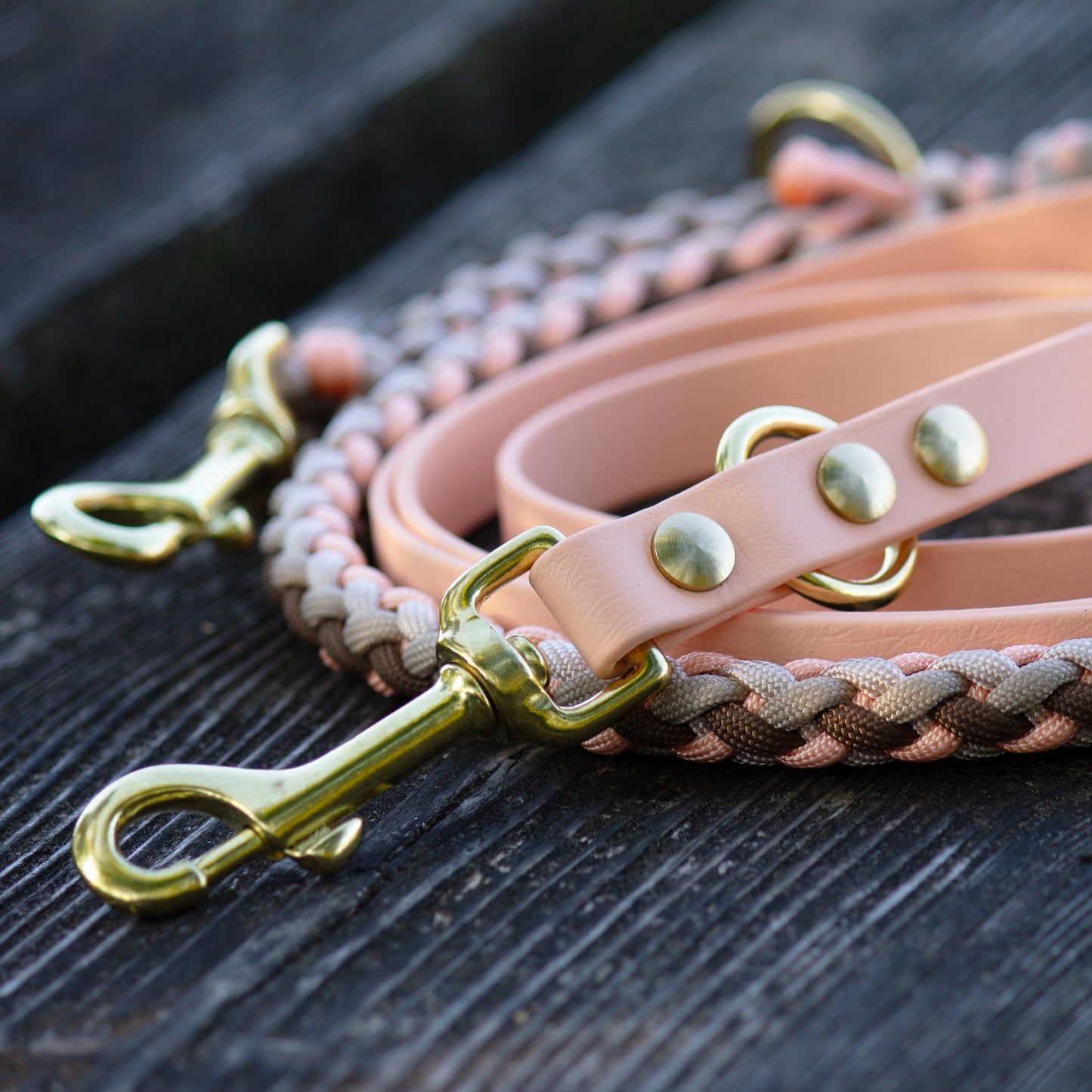 Paracord-Look in Blood Orange und Mocca
