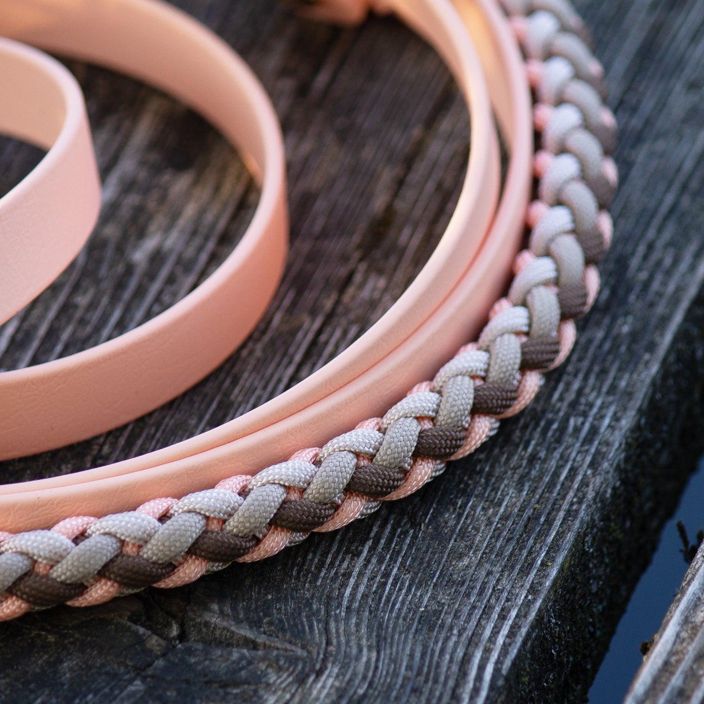 Paracord-Look in Blood Orange und Mocca