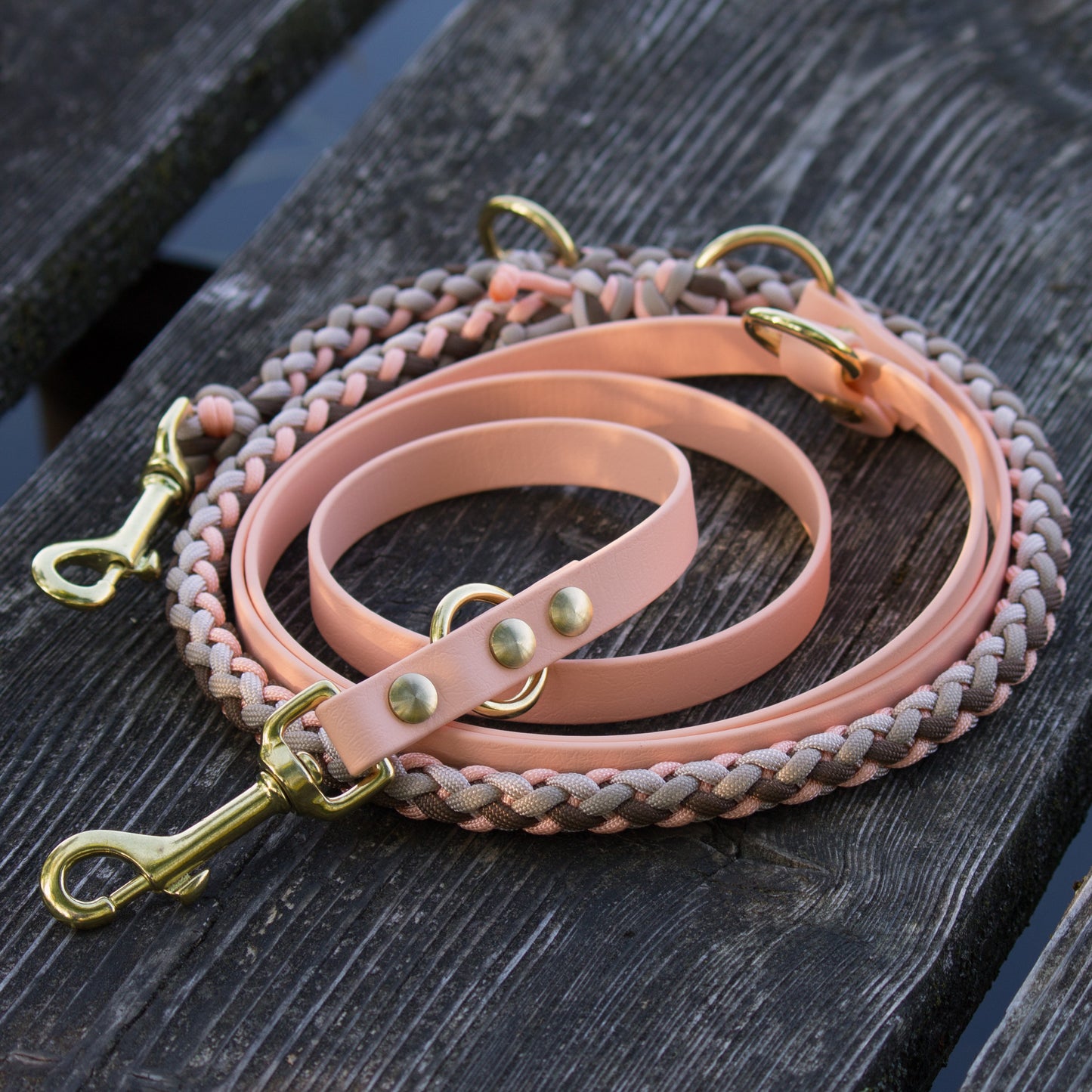 Paracord-Look in Blood Orange und Mocca