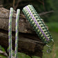 Paracord Hundehalsband und Leine als Set in Holy Guacamole und Pastell Gelb