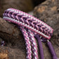 Paracord Halsband und Leine in Mauve und lavender Pink