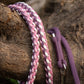 Hundeleine aus Paracord und Tau in lila und rosa