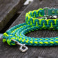 Paracord Halsband und Leine in Türkis und Neon Gelb