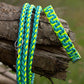 Paracord Leine und Halsband in Türkis und Neon Gelb
