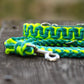 Paracord Leine und Halsband in Türkis und Neon Gelb