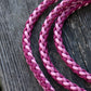 Paracord-Look in Weinrot und Rosé