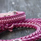 Paracord-Look in Weinrot und Rosé