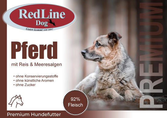 RedLine Hundewurst Pferd mit Reis und Meeresalgen
