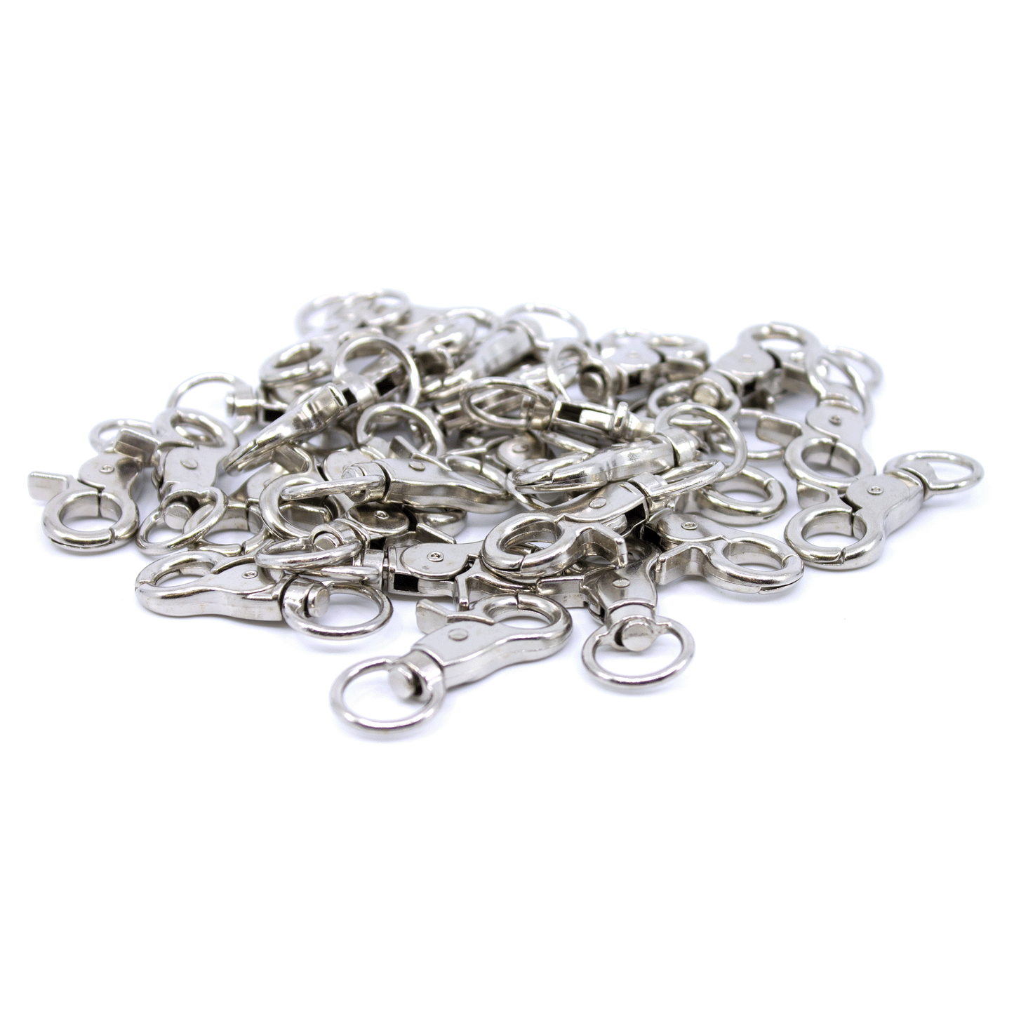 SILBER - Scherenkarabiner 45 x 12mm