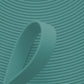 Nahaufnahme von mattedem, dusty-türkisfarbenem BioThane Beta Standard Gurtband (Farbcode DUSTY TURQUOISE TU521) als Meterware für Hundezubehör.