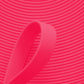 Nahaufnahme von neon-pinker BioThane Beta Standard Meterware (Farbcode NEON PINK PK521) mit matter, lederähnlicher Struktur für Hundezubehör und Reitsport.